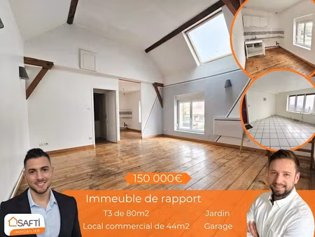 vente immeuble 124 m² à haspres (59198)  135 000 €