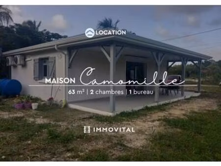 location maison t3 neuve meublée - berard sainte-anne  guadeloupe
