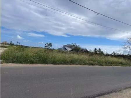 terrain plat de 1050 m2 avec permis de construire pour deux  guadeloupe