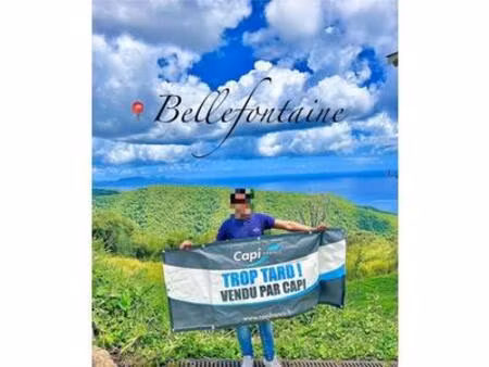 à vendre – terrain constructible à bellefontaine (972) ?? vue mer imprenable  martinique