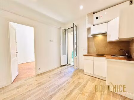 nice-riquier charmant t2 de 26m2 rénové avec balcon + cave.