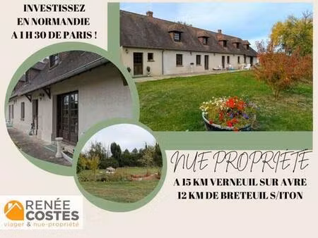 vente en nue propriété - f82-h86 ans - verneuil sur avre (27130)