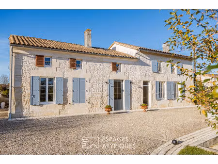 propriété charentaise entourée de vignes et ses deux gîtes