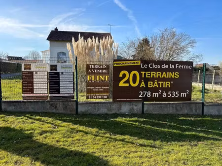 vente terrain 402 m² à luzarches (95270)  173 000 €