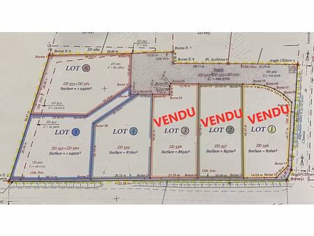 vente terrain 816 m² à agen (47000)  76 000 €