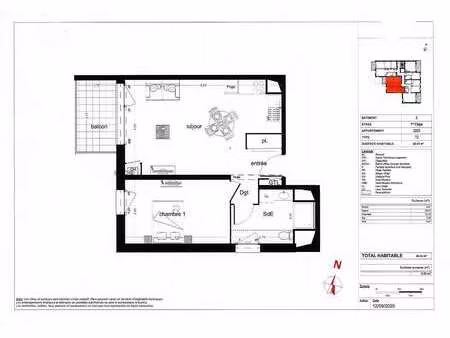 vente appartement 2 pièces à vezin-le-coquet (35132) : à vendre 2 pièces / 50m² vezin-le-c