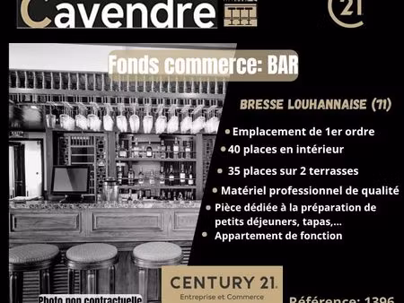 bar  fonds de commerce 1 m² louhans