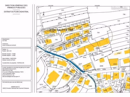 parcelle de terrain centre village pour construire (avec une partie en zone urbaine et une