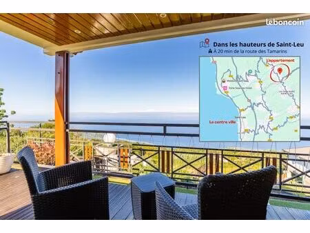 f2 de 40m² vue mer exceptionnelle - la chaloupe saint-leu