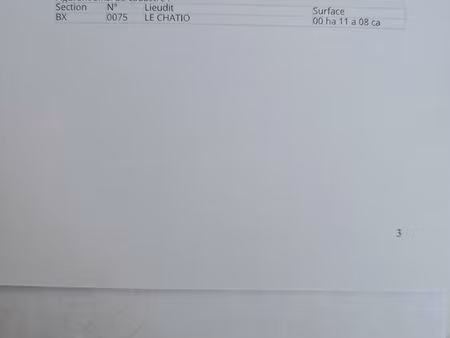 terrain forêt lieu-dit le chatio