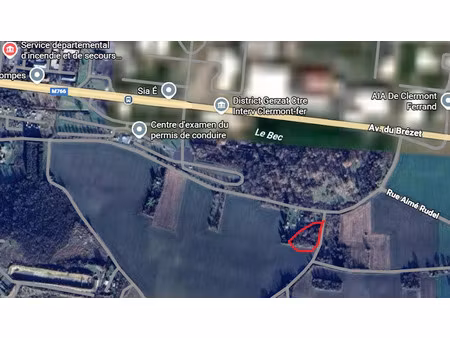 vente terrain 2366 m² à clermont-ferrand (63000)  20 000 €