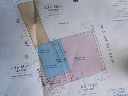 vente terrain 881 m² à cherisy (28500)  81 800 €