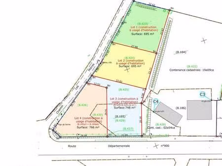 vente terrain au mesnil-eury (50570) : à vendre / 700m² le mesnil-eury