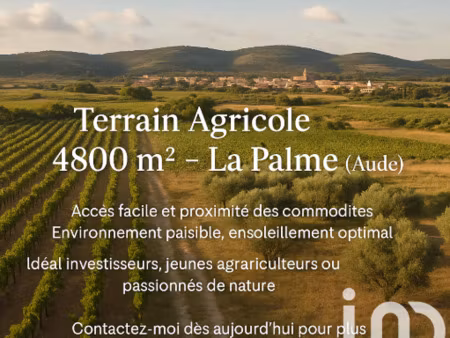 vente terrain à la palme (11480) : à vendre / 4800m² la palme
