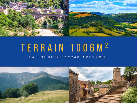 vente terrain 1006 m² à la loubière (12740)  90 000 €