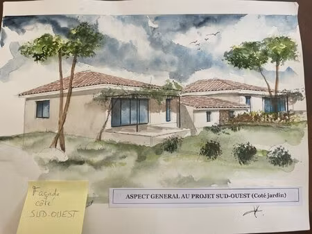 terrain pour 2 habitations avec permis accorde