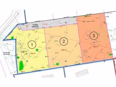 terrain constructible viabilisé à vendre