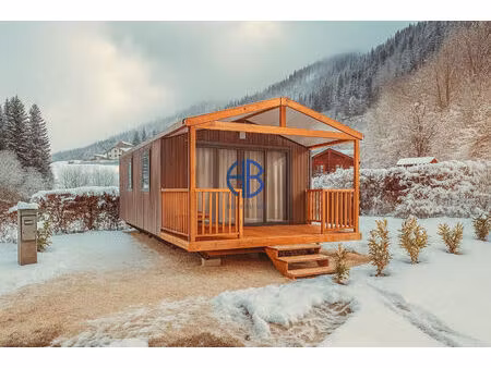 chalet neuf 3 pièces de 23m² avec parking et terrasse couverte
