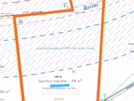 vente terrain 870 m² à le guillaume (97423)  118 000 €