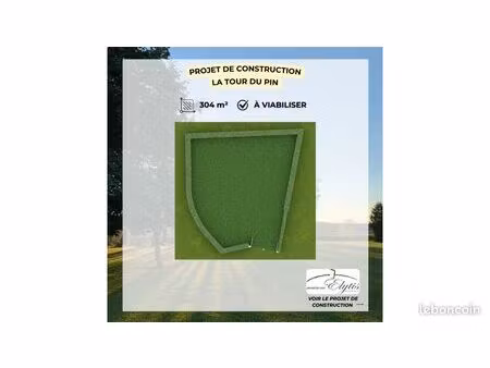 terrain 304 m² la tour du pin