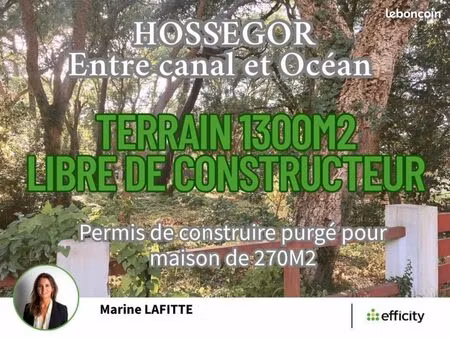 terrain 1 200 m² soorts hossegor