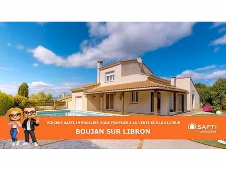 boujan sur libron - villa 220 m² - t6 - piscine