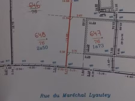 terrain de 250 m2 constructible