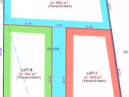 terrain à vendre lot c