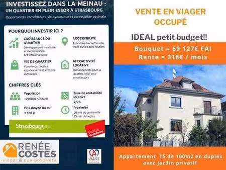 viager occupé - f65-h69 ans - strasbourg (67100)