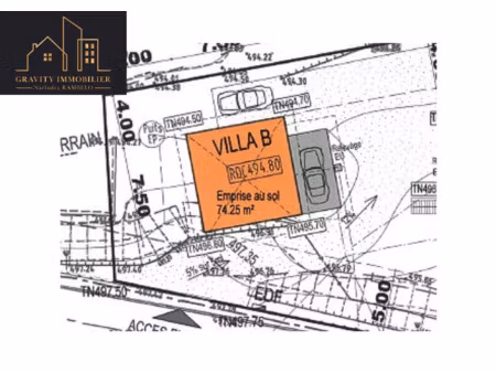 terrain constructible - 370m2 - zone u du plu - maison indiv