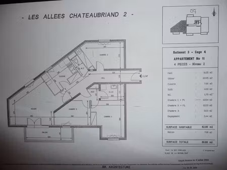 location appartement 4 pièces 83 m² à chelles (77500)  1 398 €