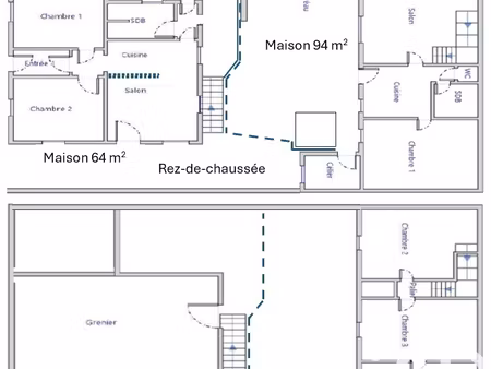 vente maison de village 8 pièces