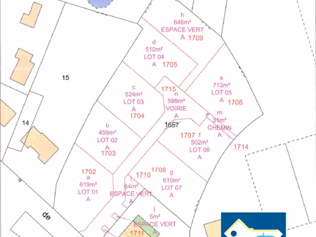 saint pierre de plesguen : terrain constructible à partir de 66240euros hai