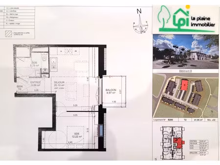 vente appartement 2 pièces 42 m² à saint-aubin-sur-mer (14750)  188 000 €