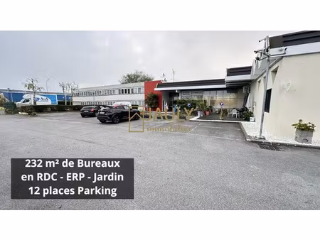 bureaux rdc à louer - 232 m² - 12 parking + jardin
