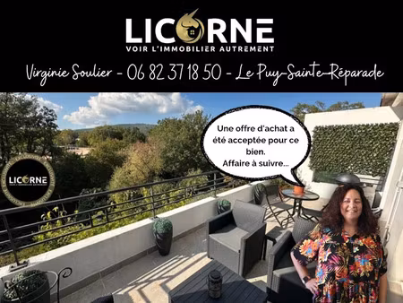 vente appartement 3 pièces 62 m² à le puy-sainte-réparade (13610)  285 000 €