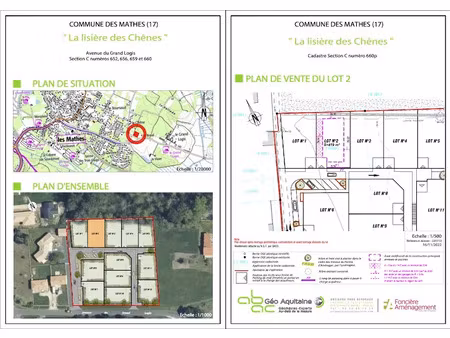 vente terrain 419 m² à les mathes (17570)  114 000 €