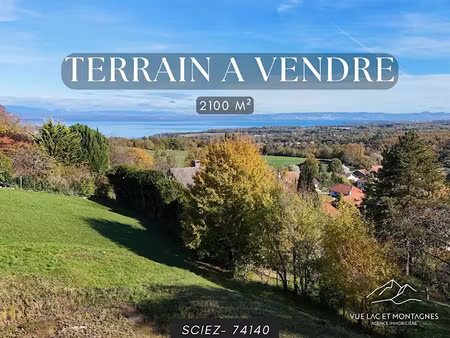vente terrain 2100 m² à sciez (74140)  530 000 €
