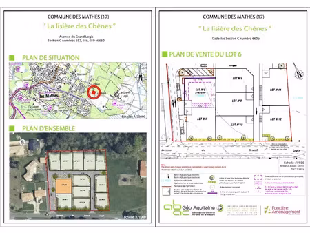 vente terrain à les mathes (17570)  114 000 €