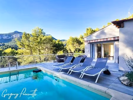 villa rénovée avec piscine  vue dégagée et calme absolu