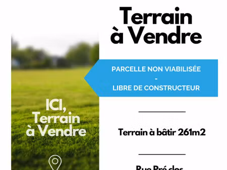 achat terrain 261m²