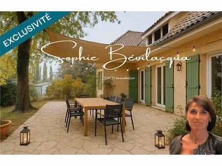 maison individuelle sans vis a vis 5 chambres avec sous sol terrain plat 3500m² piscine