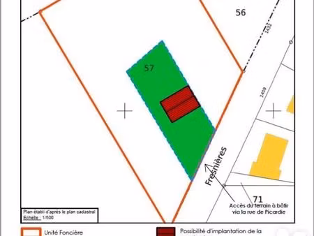 terrain 617 m² canny sur matz
