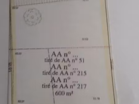 janville mont ganelon terrain de 600m² façade 20 m