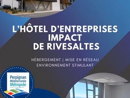 bureau 35m² - hôtel d'entreprises de rivesaltes