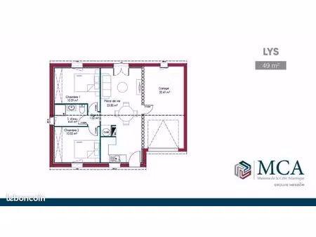 maison 3 pièces 60 m²