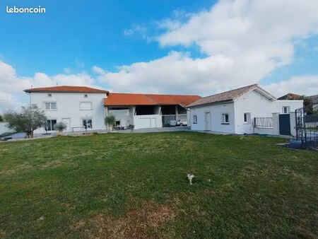 grande maison rénovée de 169 m2 et 60 m2   avec 5 chambres  trois grands garages et grande