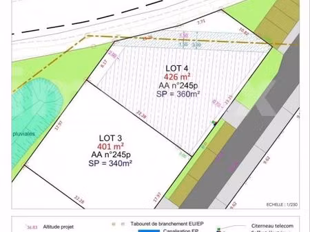 terrain 340 m² saint mars la jaille