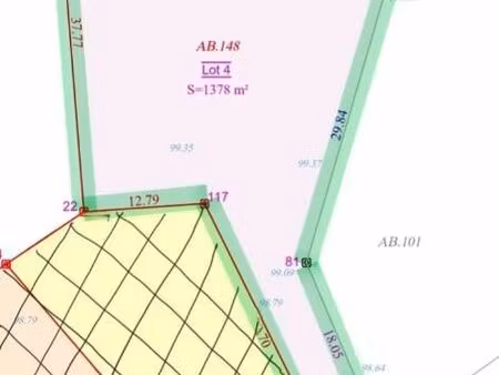 terrain 1378 m² mametz