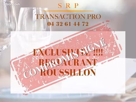 fonds de commerce restaurant roussillon